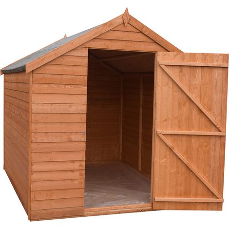 Overlap 7 x 5 Feet Dip Treated Value Range Apex Shed Single Door (1/6)