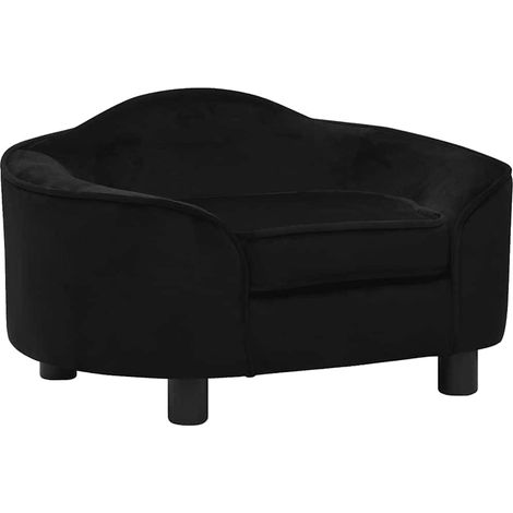 Dog Sofa Black 67x47x36 cm Plush vidaXL (1/5)
