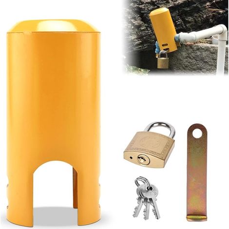 Tuyau De Jardin Isolé Et Couvercle, Verrou De Robinet,Serrure De Robinet Extérieur, Système De Verrouillage Du Robinet Boîtier, Pour Une Utilisation En Extérieur, Jardin, Cuisine (1/5)