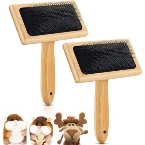 Set of 2 Wool Carders – High-Quality Wooden Carding Tools – For Felting and Color Blending – Comfortable Grip (1/4)