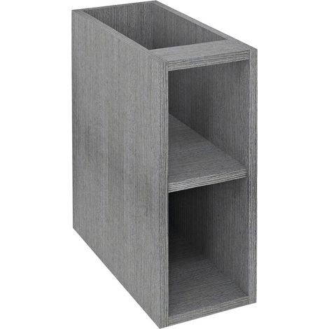 Armoire étagère inférieure ODETTA 20x50x43,5cm, chêne argenté (1/4)