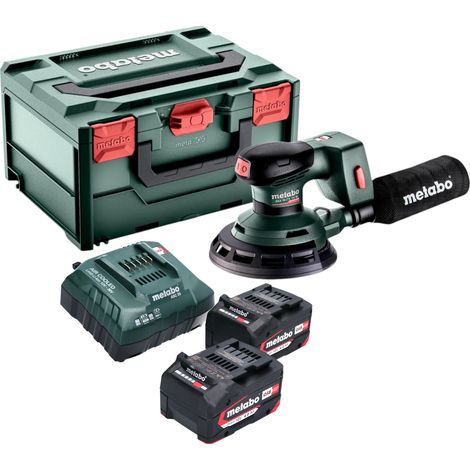 Metabo SXA 18 LTX 150 BL Ponceuse excentrique sans fil 18 V 150 mm Brushless + 2x batterie 4,0 Ah + chargeur + metaBOX