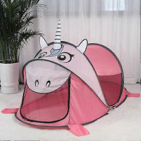Tente de jeu amusante - Facile à installer en quelques secondes et facile à ranger : Licorne rose (1/5)