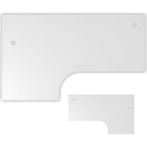 bümö DIY Schreibtischplatte Eckform: 200 x 120 cm  Weiß (1/5)