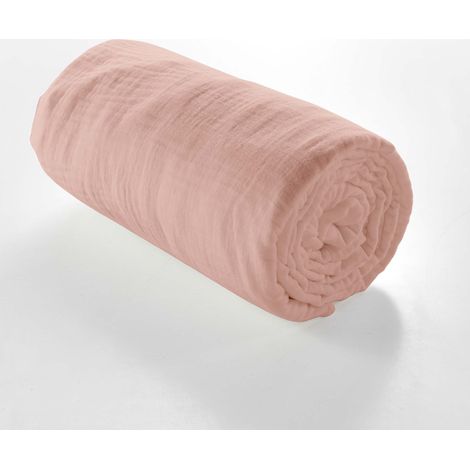 douceur-dinterieur Angelia Drap housse rose 160x200 cm (1/5)