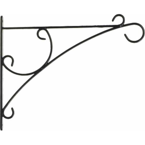 Wandhaken Curve, 35 cm, schwarz wetterbeständig