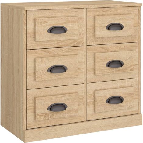 Aparador cómoda mueble de almacenaje organizador para cocina salón salón Sonoma 70 x 355 x 675 cm madera de ingeniería color marrón 020031699