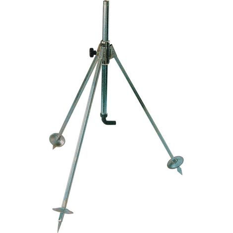 Colonne pour arroseurs en acier galvanise' Raccord male 3/4" Universal raccordement conique incurve' tube central re'glable en hauteur max. 120 cm adapte' a' l'irrigation du jardin (1/3)