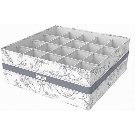 Cleafe - Organizer Per Armadio 20 Scomparti Scatola Salvaspazio 32x32x12cm Fantasia 87333 - (1/5)