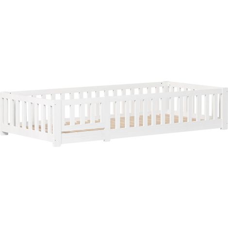 Lit au sol, style Montessori, en pin massif, 90x190cm (1/2)