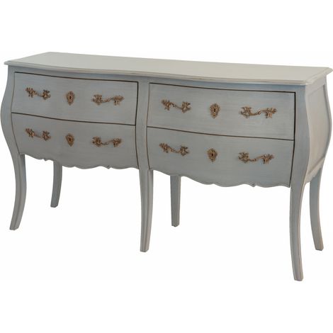 Amadeus - Commode double en bois taupe L140 cm Murano (1/3)
