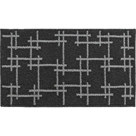 Vector Machine Washable Latex Backed Doormat, 40x70cm, Black (1/4)