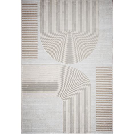 Grande Tappeto dal Design Contemporaneo e Moderno - Beige (290x200 cm) - Rya Beige - (1/4)