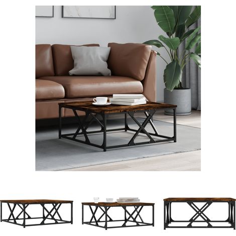 The Living Store Couchtisch Räuchereiche 70x70x30 cm Holzwerkstoff - Couchtische (1/5)