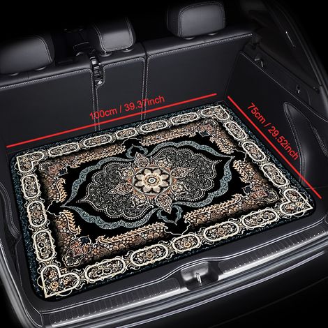 Tapis pour coffre de voiture, tapis de protection contre la poussière, résistant à l'usure et à la saleté, facile à entretenir - 75 x 100cm [Velours cristal, fond en plastique]