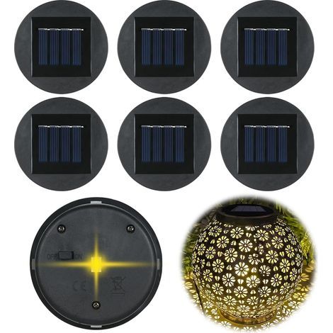 6 Pièces Lampes Solaires de Rechange - 8 cm - Étanche - Panneau Solaire de Rechange pour Lanterne Solaire, pour Lanterne Solaire pour Jardin Extérieur Décoration (1/5)