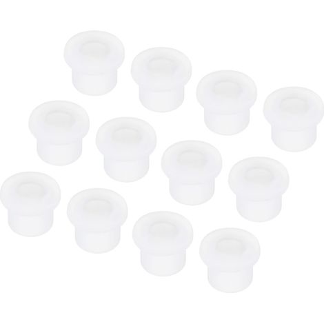 Lot de 15 œillets de câble en caoutchouc en forme de T, diamètre 12,5 mm, diamètre intérieur 9 mm, hauteur 12 mm, transparents, flexibles pour câbles et tuyaux (1/5)