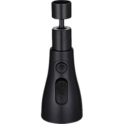 Extension de robinet pivotante 360° 3 modes Ø20-24 mm - Arroseur cuisine ABS noir (1/5)