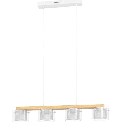 EGLO - Portico-Z long table pendant natural and clear L88 - RGB + TW - Zigbee, Bluetooth