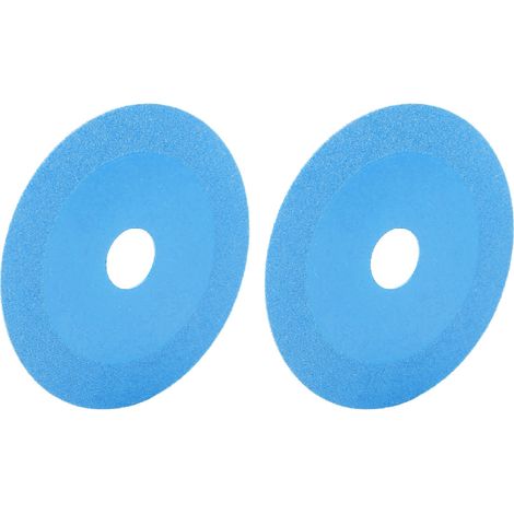 Lot de 2 disques diamantés pour meuleuse d'angle, outil rotatif, lame de scie pour carrelage, verre, bleu ciel (1/5)
