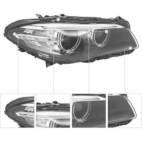 Phare droit bi-xénon pour BMW Série 5 F10 F11 2013-2017 LCI (côté conducteur) (1/5)