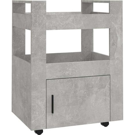 Maison Exclusive - Chariot de cuisine Gris béton 60x45x80 cm Bois d'ingénierie (1/5)