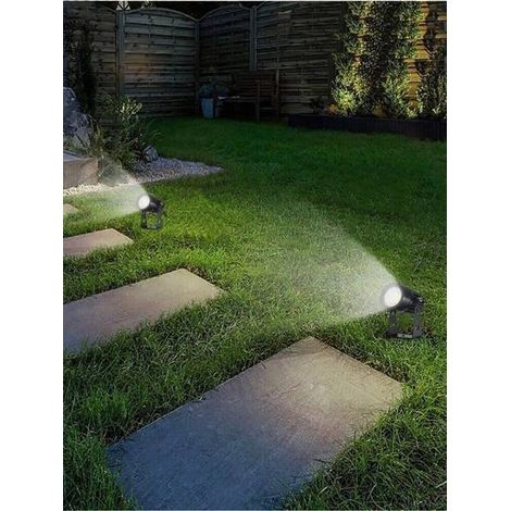 Faretto Led Luce Bianca Cob 3.5 W Proiettore Da Giardino Terra Staffa A Parete (1/4)