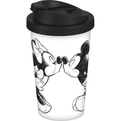Tasse à café à emporter Kiss Sketch Gris argenté 400 ml