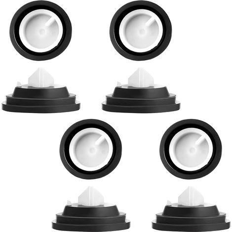 Set of 4 Valve Diaphragm Washers, Toilet Flush Membrane, Float Valve Membranes, Easy Toilet Flush Repair, Float Valves, High-Quality Rubber Material (1/5)