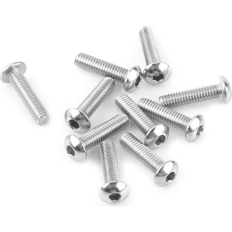 Vis inox A2 M4 à tête bombée creuse, écrous inclus, lot assorti de 170 pièces pour assemblage et réparation (1/5)