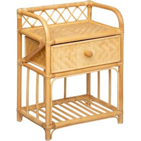 Table de Chevet 1 Tiroir "Idylle Folk" 60cm Naturel (1/4)