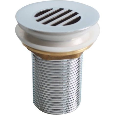Kaelt - Bonde fixe de vidage pour lave-mains sans trop plein - écoulement libre - Grille laiton (1/4)