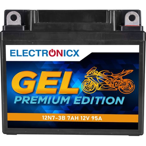 Electronicx YB9L-B GEL Motorradbatterie 12V 7Ah 95A/EN -12N7-3B Wartungsfrei, Auslaufsicher, Hohe Startkraft - Premium Batterie 12V Wartungsfrei (1/5)