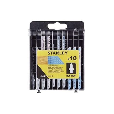 Stanley STA28050-XJ Stichsägeblätter mit Schaft, Holz und Metall, 10 Stück