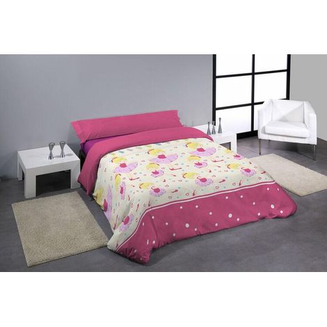 Parure de lit Hosteline BAILA rose 105 cm, 2 pièces