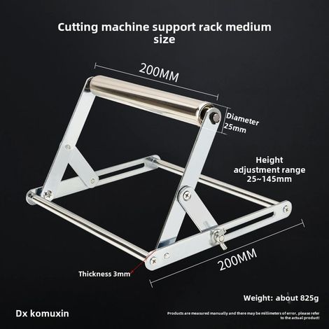 Support de machine de découpe renforcé, support auxiliaire long, support d'équilibrage réglable, support à rouleaux réglable pliable (support à rouleaux [moyen 20 cm]) (1/5)