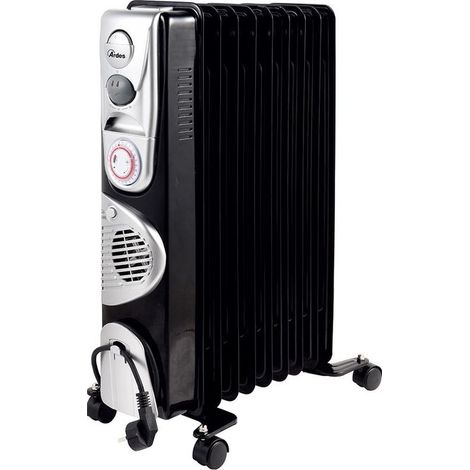 Ardes AR4R09BTTE appareil de chauffage Intérieure Noir, Argent 2400 W Chauffage électrique à bain d’huile