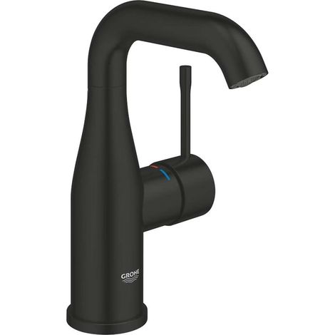 Grohe Essence New - Waschtischarmatur mit Push-Open-Ablaufgarnitur, schwarz matt 237982431 (1/5)