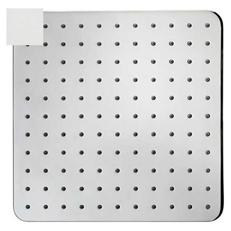 Pomme de tête carrée 230mm jet de pluie autonettoyant blanc mat Cosmo - BOSSINI I00597045