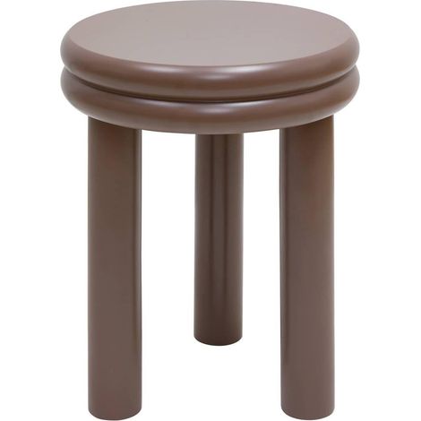 Table d'Appoint Ronde "Plump" 40cm Chocolat (1/4)