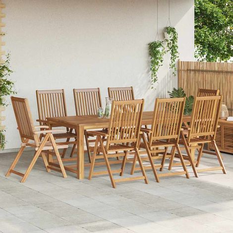 Maison Exclusive - Klappstühle, 8 Stück, massives Akazienholz (1/5)