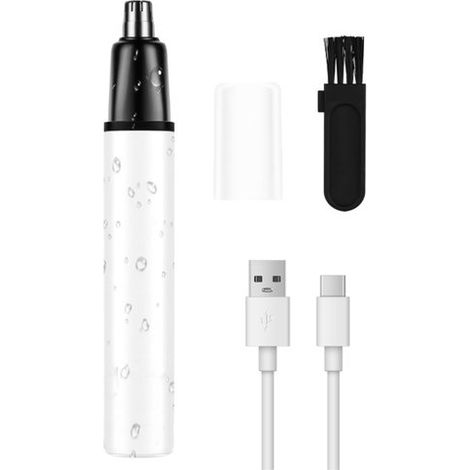 Nasen- und Ohrhaartrimmer, wiederaufladbar per USB, schmerzfrei, batteriebetrieben, leicht zu reinigen, wasserdicht, für Damen und Herren (1/5)