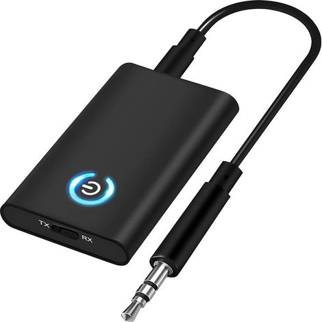 Adaptateur audio - récepteur Bluetooth 5.0 - Pour Voiture TV PC Ordinateur Portable Stéréo - 3,5 mm Jack - Batterie 300 mAh (1/5)