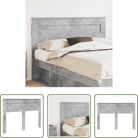 vidaXL Cabecero Gris Concreto Madera de ingeniería (1/5)