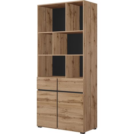 Librería Lilia de madera con 2 puertas y 1 cajón (1/4)