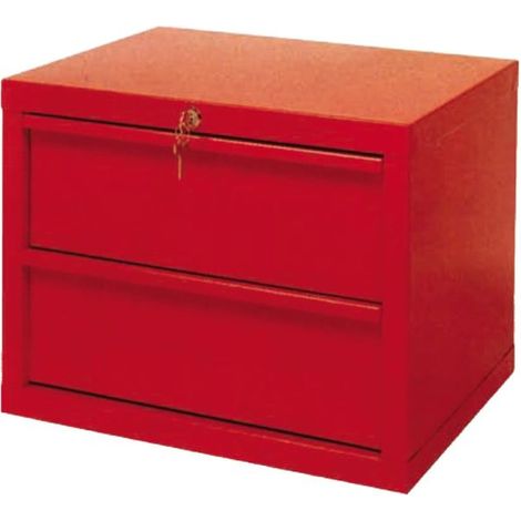 Cassettiera porta utensili officina 2 cassetti (2 alti) ROSSO GR62-C DERBY (1/2)
