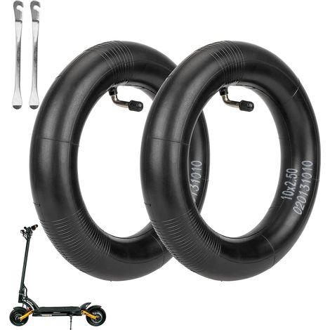 Cámaras de repuesto de 2 unidades (10 x 2,5) con ángulo de 90 grados para patinete Nanrobot D4 Plus D6+ Gotrax Gmax Ultra Mantis 10 Pro SE Kugoo M4 Zero 10X VSETT