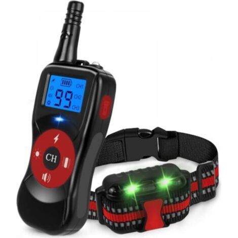 Rotes Trainingshalsband für Hunde, Trainingshalsband für kleine, mittlere und große Hunde, wiederaufladbar, 3+1 Trainingsmodus, 500M Fernbedienung, Trainingshalsbänder für Hunde