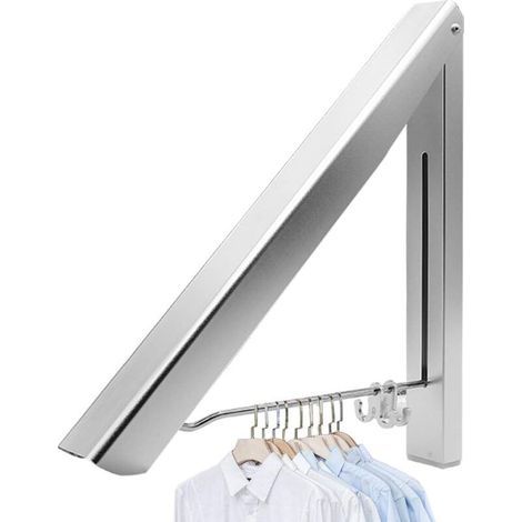 (1 Racks, Argent)Étendoirs à Linge Pliables, Étendoir à Linge Rétractable Pliant Intérieur, Aluminium, Organisateur de Stockage à Domicile Cintre Mural pour Vêtements (1/5)