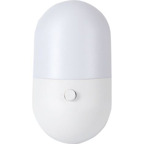 Lot de 2 veilleuses LED, veilleuse automatique 5 niveaux de luminosité avec capteur crépusculaire, veilleuse Plug and Play pour chambre de bébé, cuisine, couloir, escalier, salon, blanc chaud (1/4)